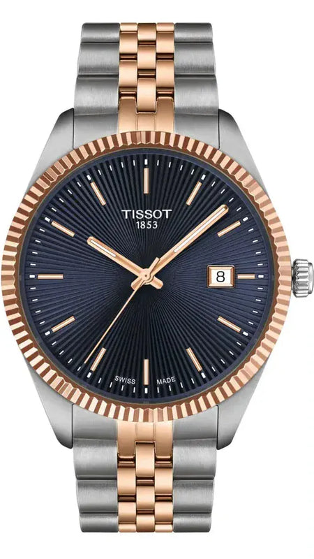 Buy Shop Tissot Ballade Quartz Blue Dial Two Tone Steel Strap Watch for Men - T156.410.22.041.00 USA Online