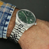 Buy Shop Tissot Ballade Quartz Green Dial Silver Steel Strap Watch for Men - T156.410.11.091.00 USA Online
