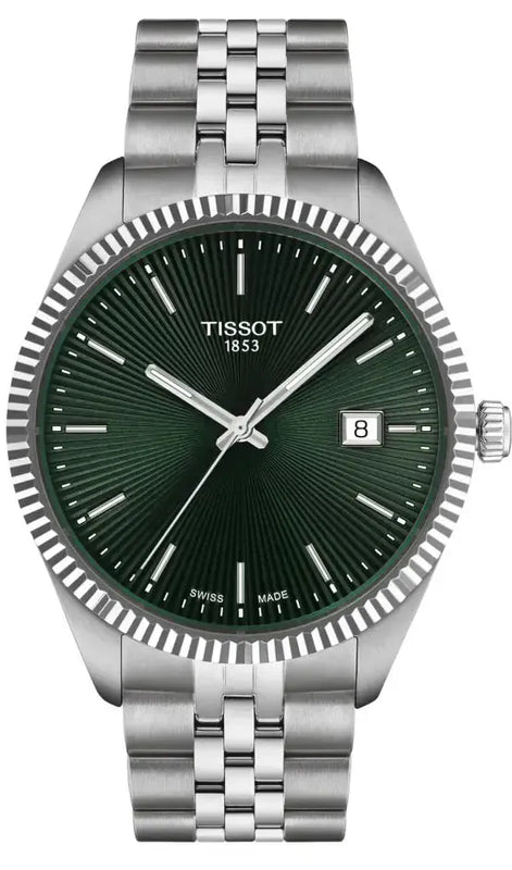 Buy Shop Tissot Ballade Quartz Green Dial Silver Steel Strap Watch for Men - T156.410.11.091.00 USA Online