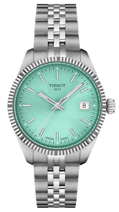 Buy Shop Tissot Ballade Quartz Green Dial Silver Steel Strap Watch for Women - T156.210.11.091.00 USA Online