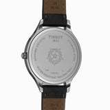 Buy Shop Tissot Bella Ora Round White Dial Black Leather Strap Watch For Women - T103.210.16.018.00 USA Online