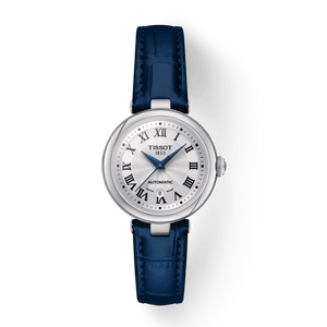 Buy Shop Tissot Bellissima Automatic Silver Dial Blue Leather Strap Watch For Women - T126.207.16.013.00 USA Online