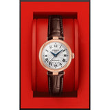 Buy Shop Tissot Bellissima Automatic Silver Dial Brown Leather Strap Watch For Women - T126.207.36.013.00 USA Online