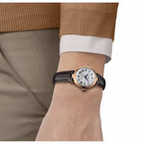 Buy Shop Tissot Bellissima Automatic Silver Dial Brown Leather Strap Watch For Women - T126.207.36.013.00 USA Online