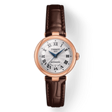 Buy Shop Tissot Bellissima Automatic Silver Dial Brown Leather Strap Watch For Women - T126.207.36.013.00 USA Online