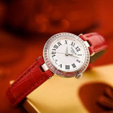 Buy Shop Tissot Bellissima Small Lady Diamonds Mother of Pearl Dial Red Leather Strap Watch For Women - T126.010.66.113.00 USA Online
