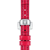 Buy Shop Tissot Bellissima Small Lady Diamonds Mother of Pearl Dial Red Leather Strap Watch For Women - T126.010.66.113.00 USA Online