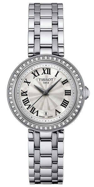 Buy Shop Tissot Bellissima Small Lady Diamonds Silver Dial Silver Steel Strap Watch For Women - T126.010.61.113.00 USA Online