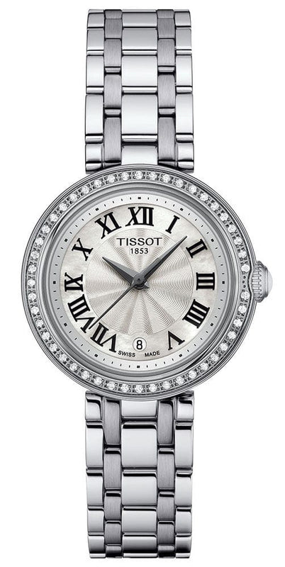 Buy Shop Tissot Bellissima Small Lady Diamonds Silver Dial Silver Steel Strap Watch For Women - T126.010.61.113.00 USA Online