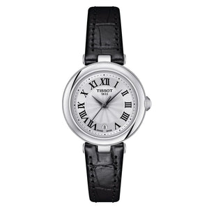 Buy Shop Tissot Bellissima Small Lady Silver Dial Black Leather Strap Watch For Women - T126.010.16.013.00 USA Online