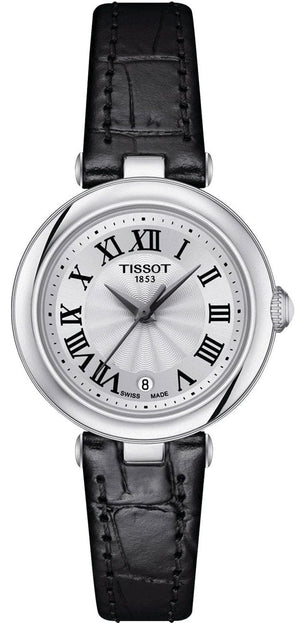 Buy Shop Tissot Bellissima Small Lady Silver Dial Black Leather Strap Watch For Women - T126.010.16.013.00 USA Online
