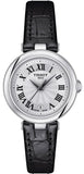 Buy Shop Tissot Bellissima Small Lady Silver Dial Black Leather Strap Watch For Women - T126.010.16.013.00 USA Online