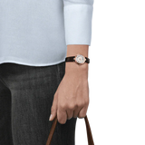 Buy Shop Tissot Bellissima Small Lady White Dial Brown Leather Strap Watch For Women - T126.010.36.013.00 USA Online