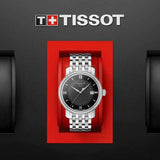 Buy Shop Tissot Bridgeport Black Dial Silver Steel Strap Watch For Women - T097.010.11.058.00 USA Online