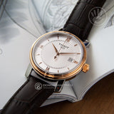 Buy Shop Tissot Bridgeport Lady White Dial Brown Leather Strap Watch For Women - T097.010.26.118.00 USA Online