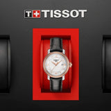 Buy Shop Tissot Bridgeport Lady White Dial Brown Leather Strap Watch For Women - T097.010.26.118.00 USA Online