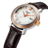 Buy Shop Tissot Bridgeport Lady White Dial Brown Leather Strap Watch For Women - T097.010.26.118.00 USA Online