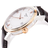 Buy Shop Tissot Bridgeport Lady White Dial Brown Leather Strap Watch For Women - T097.010.26.118.00 USA Online