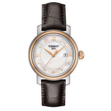 Buy Shop Tissot Bridgeport Lady White Dial Brown Leather Strap Watch For Women - T097.010.26.118.00 USA Online