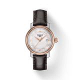 Buy Shop Tissot Bridgeport Lady White Dial Brown Leather Strap Watch For Women - T097.010.26.118.00 USA Online