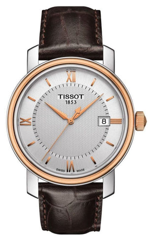 Buy Shop Tissot Bridgeport Lady White Dial Brown Leather Strap Watch For Women - T097.010.26.118.00 USA Online