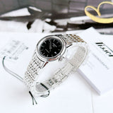 Buy Shop Tissot Carson Automatic Black Dial Silver Steel Strap Watch For Women - T085.207.11.051.00 USA Online