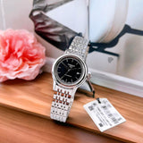 Buy Shop Tissot Carson Automatic Black Dial Silver Steel Strap Watch For Women - T085.207.11.051.00 USA Online
