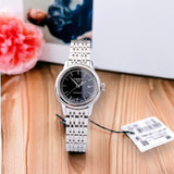 Buy Shop Tissot Carson Automatic Black Dial Silver Steel Strap Watch For Women - T085.207.11.051.00 USA Online