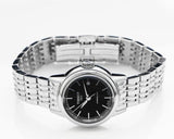 Buy Shop Tissot Carson Automatic Black Dial Silver Steel Strap Watch For Women - T085.207.11.051.00 USA Online