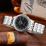 Buy Shop Tissot Carson Automatic Black Dial Silver Steel Strap Watch For Women - T085.207.11.051.00 USA Online