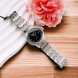 Buy Shop Tissot Carson Automatic Black Dial Silver Steel Strap Watch For Women - T085.207.11.051.00 USA Online