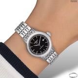 Buy Shop Tissot Carson Automatic Black Dial Silver Steel Strap Watch For Women - T085.207.11.051.00 USA Online