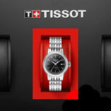 Buy Shop Tissot Carson Automatic Black Dial Silver Steel Strap Watch For Women - T085.207.11.051.00 USA Online
