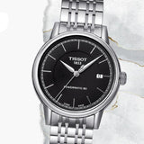 Buy Shop Tissot Carson Automatic Black Dial Silver Steel Strap Watch For Women - T085.207.11.051.00 USA Online