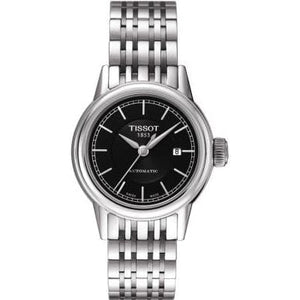 Buy Shop Tissot Carson Automatic Black Dial Silver Steel Strap Watch For Women - T085.207.11.051.00 USA Online