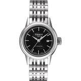 Buy Shop Tissot Carson Automatic Black Dial Silver Steel Strap Watch For Women - T085.207.11.051.00 USA Online