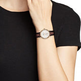 Tissot T Classic Carson Premium White Dial Brown Leather Strap Watch for Women - T122.207.36.031.00