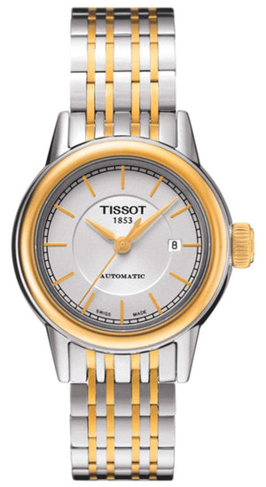 Buy Shop Tissot Carson Automatic Silver Dial Two Tone Steel Strap Watch For Women - T085.207.22.011.00 USA Online