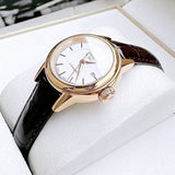Buy Shop Tissot Carson Automatic White Dial Brown Leather Strap Watch For Women - T085.207.36.011.00 USA Online