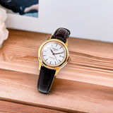 Buy Shop Tissot Carson Automatic White Dial Brown Leather Strap Watch For Women - T085.207.36.011.00 USA Online