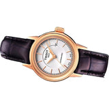 Buy Shop Tissot Carson Automatic White Dial Brown Leather Strap Watch For Women - T085.207.36.011.00 USA Online