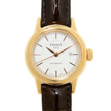 Buy Shop Tissot Carson Automatic White Dial Brown Leather Strap Watch For Women - T085.207.36.011.00 USA Online