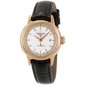 Buy Shop Tissot Carson Automatic White Dial Brown Leather Strap Watch For Women - T085.207.36.011.00 USA Online