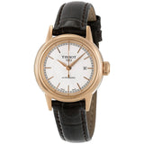 Buy Shop Tissot Carson Automatic White Dial Brown Leather Strap Watch For Women - T085.207.36.011.00 USA Online