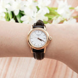 Buy Shop Tissot Carson Lady Steel Quartz Brown Leather Strap Watch For Women - T085.210.36.011.00 USA Online