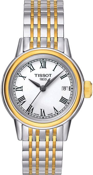 Buy Shop Tissot Carson Lady White Dial Two Tone Steel Strap Watch For Women - T085.210.22.013.00 USA Online
