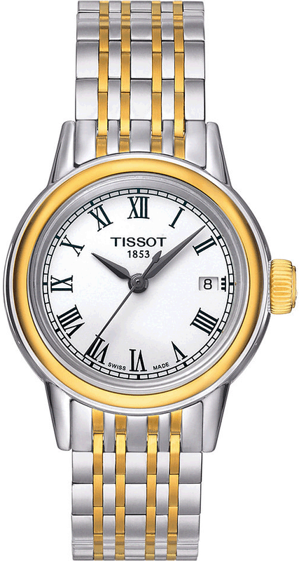 Buy Shop Tissot Carson Lady White Dial Two Tone Steel Strap Watch For Women - T085.210.22.013.00 USA Online