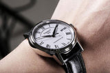 Buy Shop Tissot Carson Powermatic 80 White Dial Black Leather Strap Watch For Men - T085.407.16.013.00 USA Online