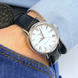 Buy Shop Tissot Carson Powermatic 80 White Dial Black Leather Strap Watch For Men - T085.407.16.013.00 USA Online