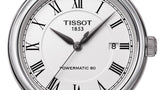 Buy Shop Tissot Carson Powermatic 80 White Dial Black Leather Strap Watch For Men - T085.407.16.013.00 USA Online
